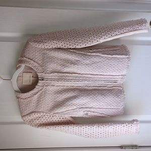 Rebecca Taylor Blush Pink Tweed Jacket